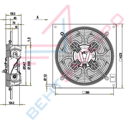 Осевой вентилятор FB035-4DE.4Y.A4P