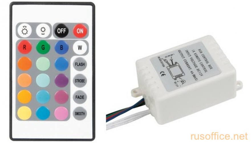 Контроллер FOTON Controller RGB INFRARED IR24B IP20 12-24V 72W + ПДУ без штекера питания