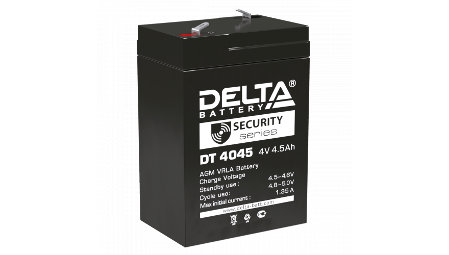 Свинцово-кислотный аккумулятор 4В DT 4045 DELTA